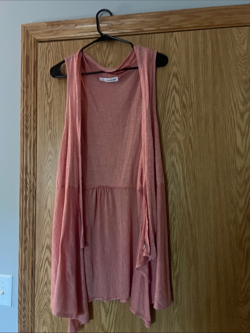 Maurices Sheer Dusty Rose sleeveless cardigan